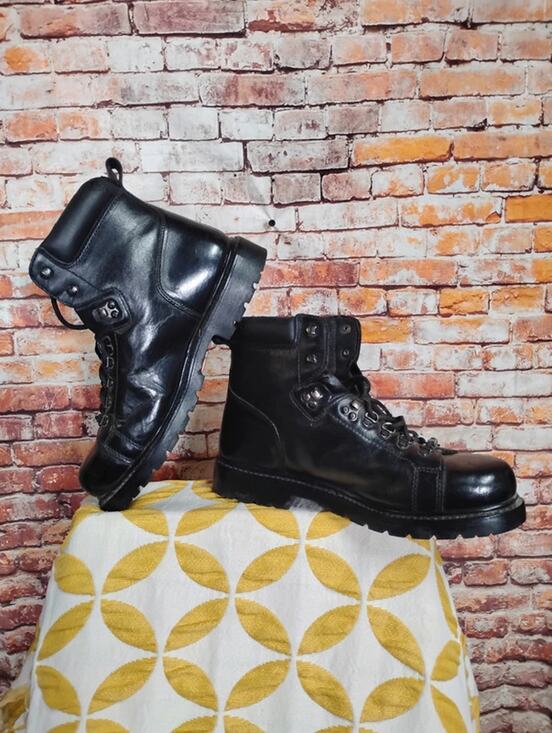 Vintage Harley-Davidson Motorcycle Boots Men\'s Size 13 Black Leather